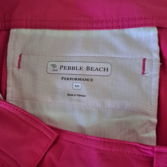 Pebble Beach Capri Pant Bright Pink SZ 10 Golf Pickleball #77 - Picture 10 of 11